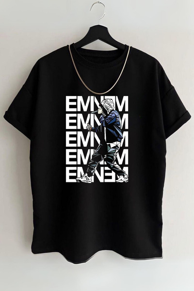 AEMİ تيشيرت كبير الحجم مطبوع للجنسين من EMINEM 100% قطن