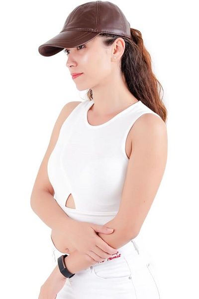 derikem 100% Genuine Leather Unisex Leather Cap Adjustable Hat