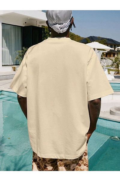 WOODROFFE Ανδρικό μπλουζάκι Oversize - STAR Printed, Casual Boyfirend