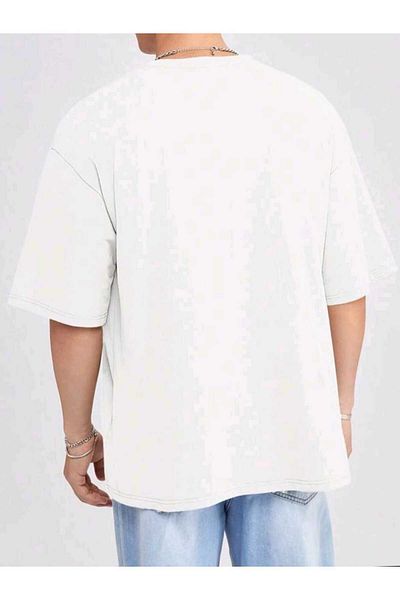WOODROFFE Ανδρικό απλό Basic Oversize Casual T-shirt Unisex Boyfirend