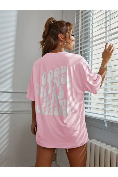 WOODROFFE Coming Printed Women's / Girls' Casual Oversize T-Shirt Boyfirend