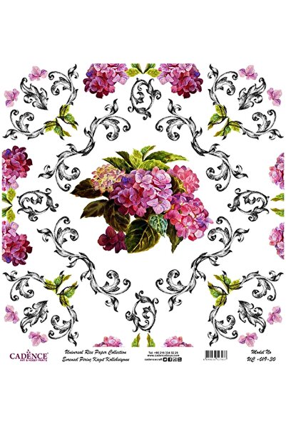 Cadence Uc 019 - ديكوباج نحاسي من سلسلة الزهور 30x30