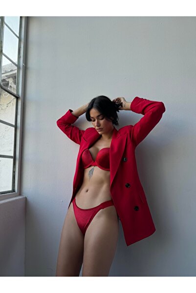 Kelebeklingerie Velvet Pattern Bra Set