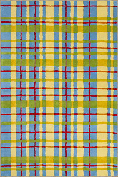 Rugs Modern Halı Çizgili Desenli Renkli Dokuma Taban Halı 3764