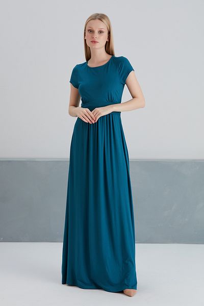 MAMAYAGA Rochie de maternitate pentru femei, cu jumătate de mânecă, lungime maxi, viscoză, sport elegantă
