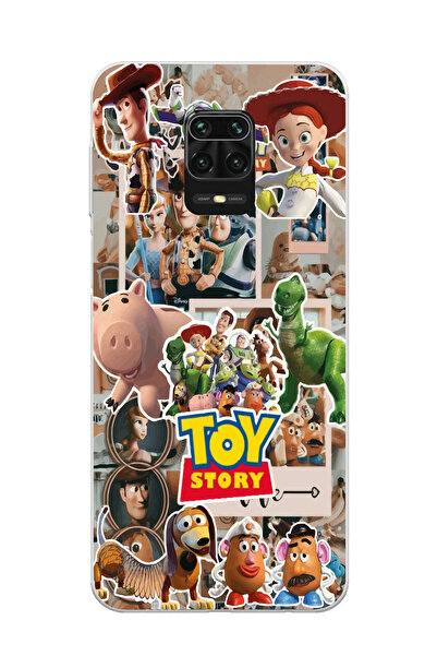 Magic Ring Redmi Note 9 Pro / 9s Uyumlu Toy Story Kolaj Tasarımlı Şeffaf Tele...
