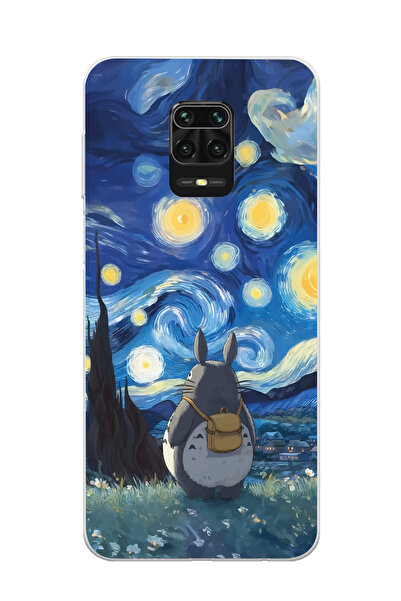 Magic Ring Redmi Note 9 Pro / 9s Uyumlu Komşum Totoro Tasarımlı Şeffaf Telefo...