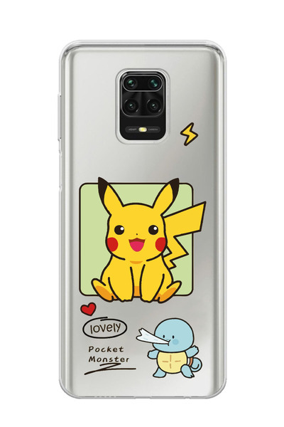 Magic Ring Redmi Note 9 Pro / 9s Uyumlu Pokemon Pikachu Tasarımlı Şeffaf Tele...