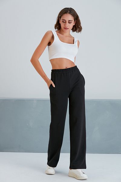 MAMAYAGA Pantaloni de sport eleganti pentru femei, cu buzunare cu 2 fire