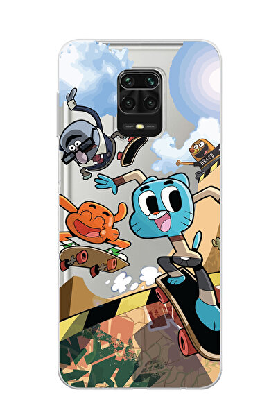 Magic Ring Redmi Note 9 Pro / 9s Uyumlu Gumball Tasarımlı Şeffaf Telefon Kılıfı