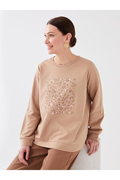 LC Waikiki LCW Grace Women's Crew Neck Printed Long Sleeve Sweatshirt