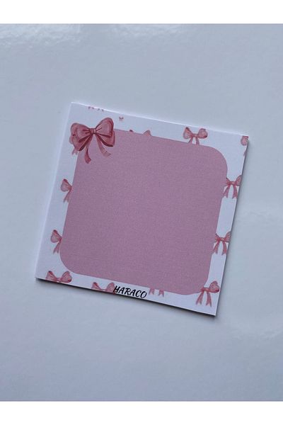 Hara Company Sweet Ribbon Patterned 9x9 cmMemopad