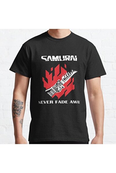 ZOKAWEAR Tricou imprimat cu design grafic Cyberpunk Samurai Never Fade Away