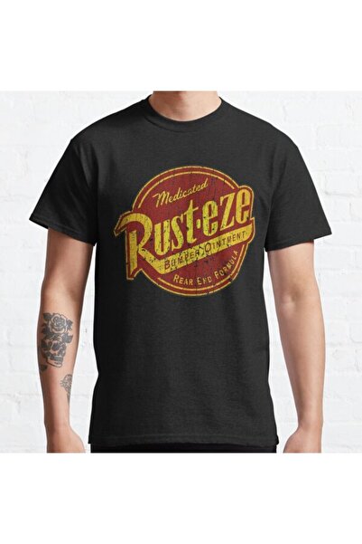 ZOKAWEAR Tricou imprimat cu design 1990, Loose Fit Auto Racing Rust-eze Bumpe...