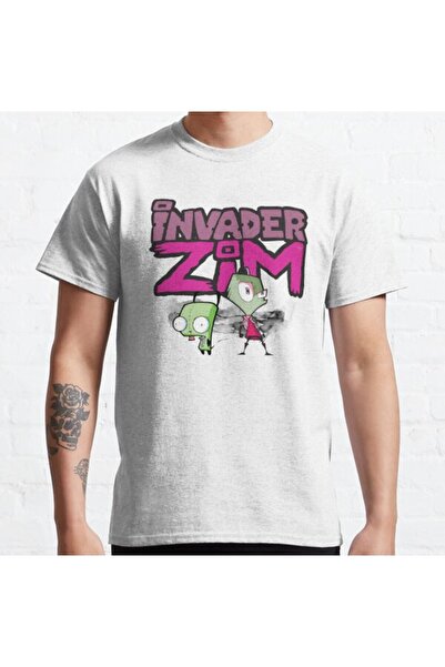 ZOKAWEAR Τυπωμένο μπλουζάκι Loose Fit Unisex Invader Zim And Gir Watercolor A...