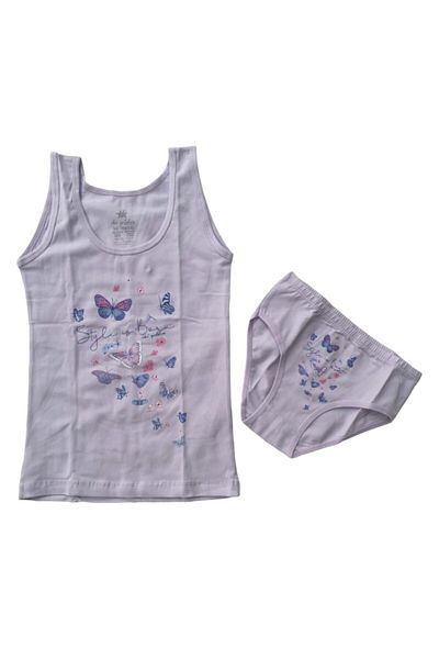İki Yıldız Girl's Butterfly Printed Panty Set