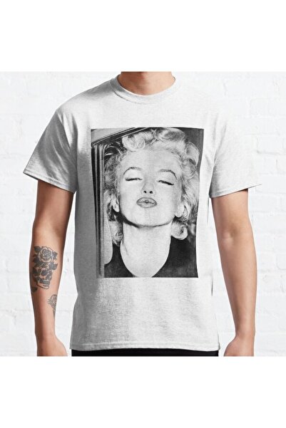 ZOKAWEAR تي شيرت مطبوع بتصميم مارلين مونرو بي دبليو فينتاج D59 للجنسين