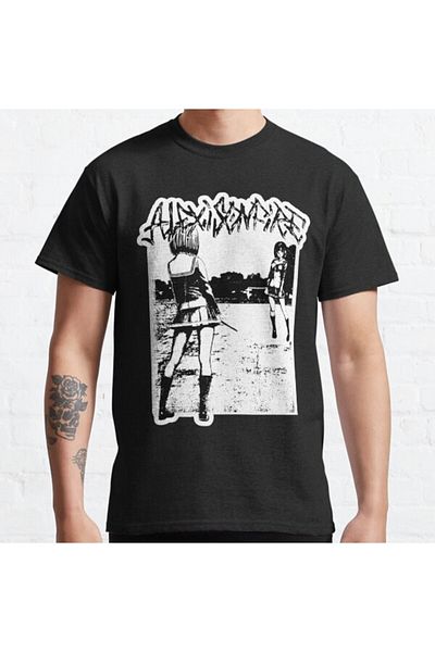 ZOKAWEAR Alexisonfire Merchandise - Anime Knife Fight Design Printed Loose Fit T-shirt