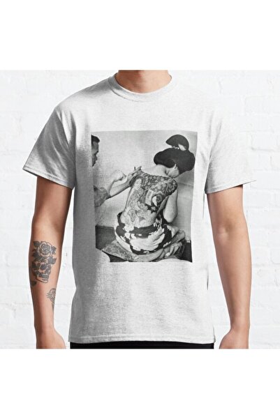 ZOKAWEAR Tricou imprimat cu artă cu tatuaje vintage unisex - Design Japonez Sexy