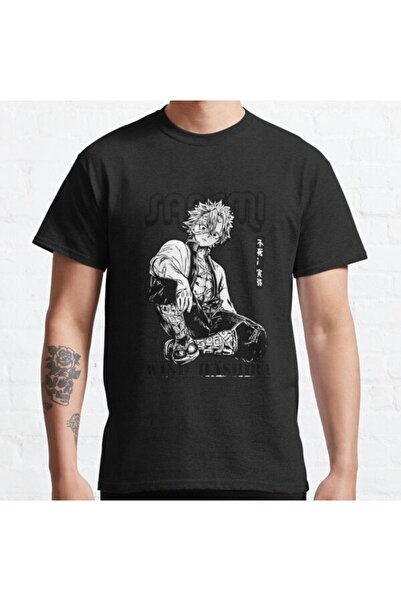 ZOKAWEAR Loose Fit Cute Demon Slayer, tricou imprimat cu design Sanemi Shinaz...