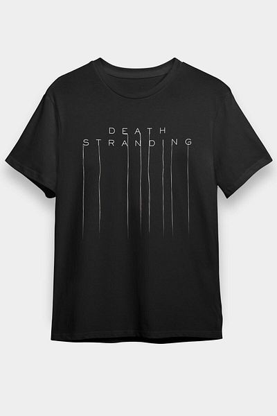 ZOKAWEAR Tricou negru cu imprimeu Death Stranding, unisex, loose fit - tricou