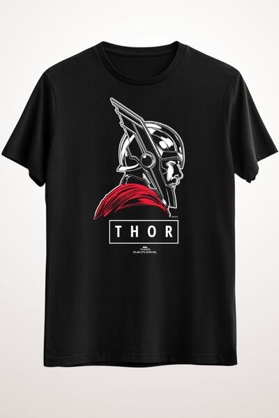 ZOKAWEAR Tricou negru unisex loose fit Thor Profil detaliat