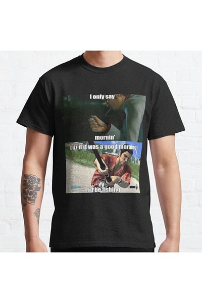 ZOKAWEAR Good Morning Yakuza Meme Design - Loose Fit printed T-shirt