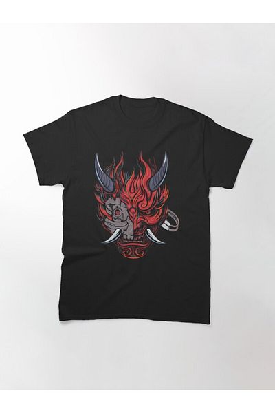 ZOKAWEAR Μπλουζάκι Loose Fit Cyberpunk Samurai 2077 Oni Design Printed