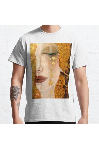 ZOKAWEAR Loose Fit Unisex Gustav Klimt Freya's Tears| Tricou imprimat Gustav ...