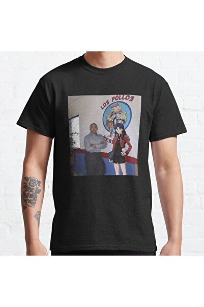 ZOKAWEAR Bol Kalıp Misato And Gus Fring Tasarım Baskılı T-shirt