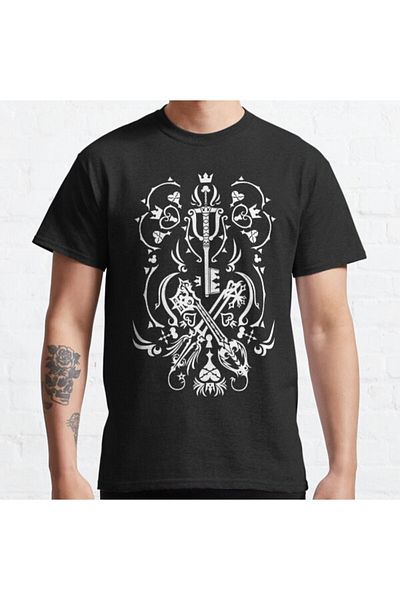 ZOKAWEAR Μπλουζάκι Loose Fit Unisex Kingdom Hearts Μαύρο σχέδιο με στάμπα