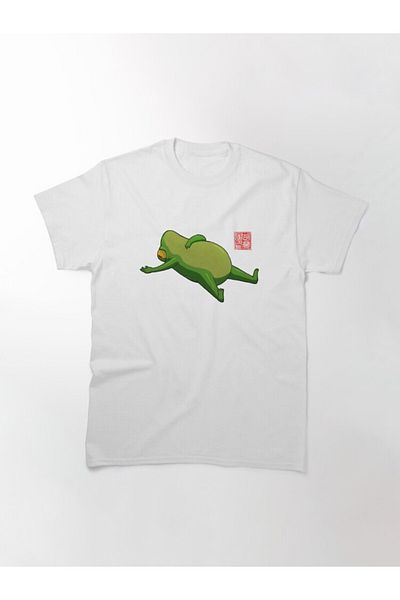 ZOKAWEAR Μπλουζάκι με στάμπα Loose Fit Unisex Yoga Frog Mood Design