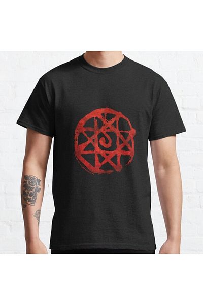 ZOKAWEAR Alchemist Design - Tricou robust cu imprimare fullmetal, cu ajustare largă