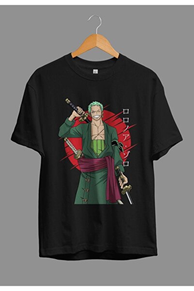 ZOKAWEAR Μπλουζάκι Unisex Loose Fit One Piece Roronoa Zoro Anime Character Pr...