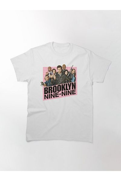 ZOKAWEAR Μπλουζάκι Loose Fit Unisex Brooklyn Nine-nine Pink με τυπωμένο λογότυπο