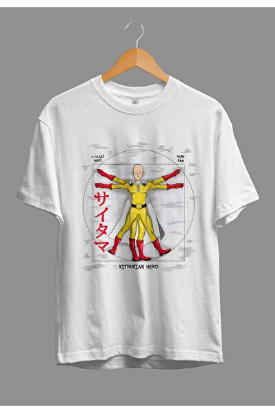 ZOKAWEAR Μπλουζάκι με τυπωμένο χαρακτήρα Anime Loose Fit One Punch Man Saitam...