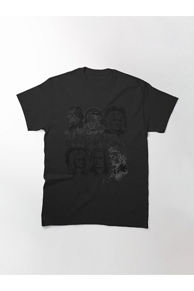 ZOKAWEAR Loose Fit Unisex I Listen To Dead People Shirt Classical Music Composer Design Printed T-shirt