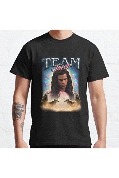 ZOKAWEAR Bol Kalıp Unisex Team Jacob Cursed Fan Collage Tasarım Baskılı Tshirt