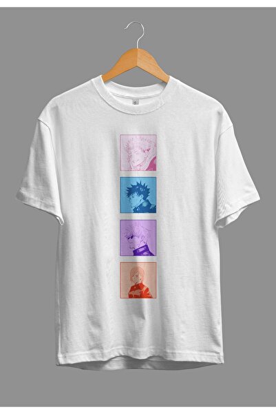 ZOKAWEAR Tricou cu design imprimat cu personaje din Jujutsu Kaisen, cu formă ...