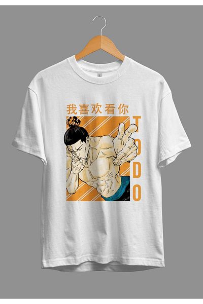 ZOKAWEAR Μπλουζάκι με τυπωμένο σχέδιο χαρακτήρων Anime Loose Mold Jujutsu Kaisen Aoi Todo