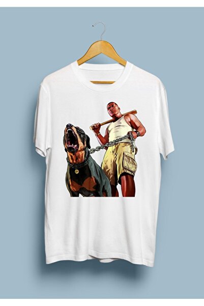 ZOKAWEAR Unisex Bol Kalıp Gta 5 Grand Theft Auto V Tasarım Baskılı T-shirt