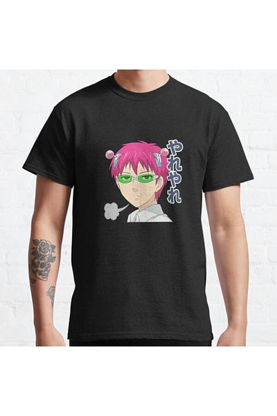 ZOKAWEAR Loose Fit The Disastrous Life Of Saiki K. Σχέδια με στάμπα μπλουζάκι
