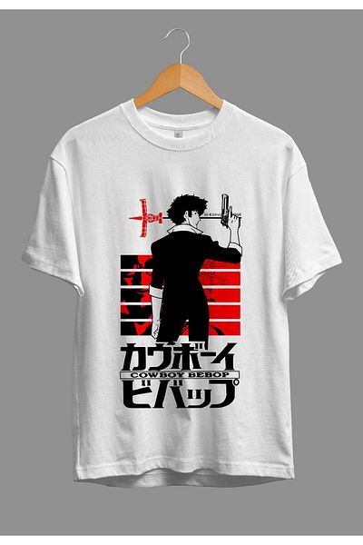 ZOKAWEAR Τυπωμένο μπλουζάκι Loose Fit Cowboy Bebop Anime Design