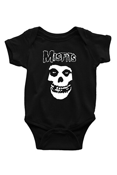 tf tişörtfabrikası Misfits Black Unisex Baby Body - Zıbın