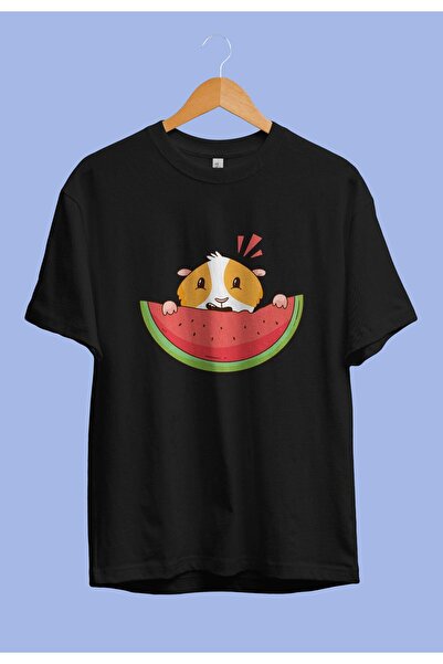 ZOKAWEAR Τυπωμένο μπλουζάκι Loose Fit Unisex Watermelon Eater Hamster Design