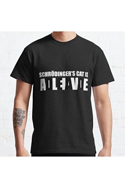 ZOKAWEAR Tricou cu imprimeu unisex Schrodinger Cat Is Dead/alive