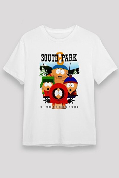 ZOKAWEAR Tricou alb cu imprimeu South Park, unisex