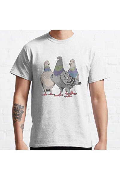 ZOKAWEAR Tricou cu imprimeu unisex, loose fit, creșterea porumbeilor, columbo...