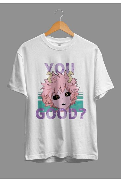 ZOKAWEAR Tricou cu design personalizat imprimat cu personaje de anime My Hero Academia Mina Ashido