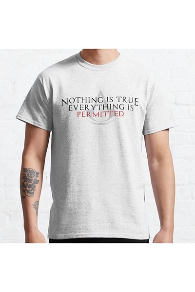ZOKAWEAR Tricou cu imprimare unisex, loose fit Ezio Creed, Assassins Creed Game Design
